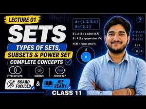 Sets | Lecture 1 | Types of Sets, Subsets and Power Set | Class 11 Maths JEE Main and Advanced