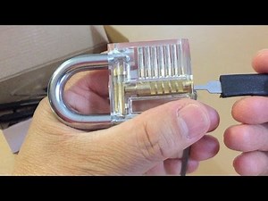 NesLock - Lock Pick Set - Training Tool Transparent Practice Padlock