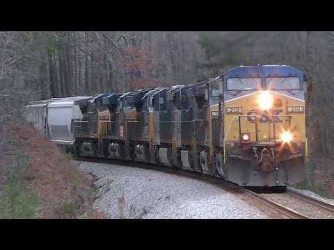 Trio of CSX Trains Near Birmingham, Al