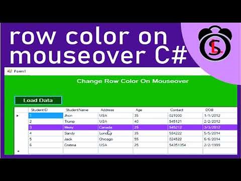 how to change datagridview row color on mouseover in c#, highlight datagridview row on mouseover