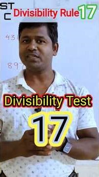 Divisibility rule of 17#mathstricks #divisibility #studytemple #bipinsir
