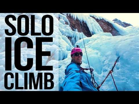 Top Rope Solo Ice Climb POV | Ouray Ice Park Colorado | DJI Action Cam Footage