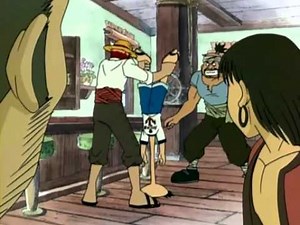 Luffy eats gomu-gomu fruit