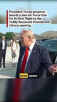President Trump Debuts Air Force One at Roosevelt Library!