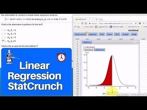 Simple Linear Regression Using StatCrunch