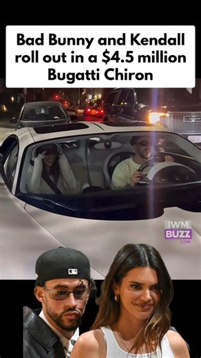 Throwback footage of Bad Bunny and Kendall Jenner in Bugatti Chiron surfaces, reminds fans of their 2023–24 relationship #badbunny #kendalljenner #lovestory #bugatti #hollywood #viralvideo #SuperBowl2026 | IWMBuzz