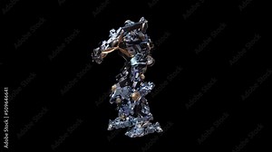 Vidéo Stock Character Robot Dancing, robot with Realistic, 3d rendering, Animation Loop, cartoon, included in the end of the clip with Alpha matte.