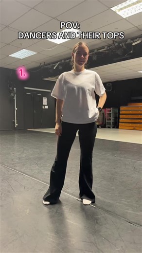 As dancers we avoid wearing a t shirt as it’s meant to be worn 💁🏻‍♀️ does anyone else do one of the ones I’ve shown here!? My favourites are 3.5 and 6 💅🏼 #trend #viral #funny #relateable #dancer