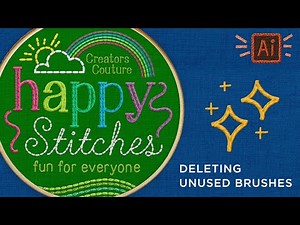 Deleting Unused Brushes in Illustrator Easily | Hand-Embroidered Illustration Effect