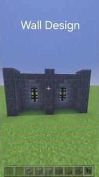 Simple Wall Design Minecraft🏰 #minecraft #mctutorial #minecraftbuilding #tutorial