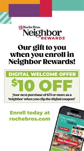 A little holiday gift from us to you! 🎁 New neighbors who enroll in Neighbor Rewards between 12/19- 1/4/2026 can enjoy $10 off their next purchase of $75 or more when they clip the digital coupon in email.* Already a neighbor? We're so glad you're here! Stay tuned for even more ways to save this year!🤑 *When you newly enroll in Neighbor Rewards from 12/19-1/4/2026 and clip the coupon in email. Coupon will be delivered via email. Offer excludes lottery, alcohol, stamps and gift cards. Cannot be