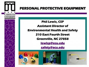 PERSONAL PROTECTIVE EQUIPMENT - SlideServe