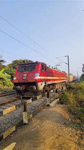 Red Monster Leading Malda Intercity Express #shorts #viralvideo #4k #railtracker