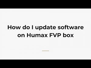 How do I update software on Humax FVP box
