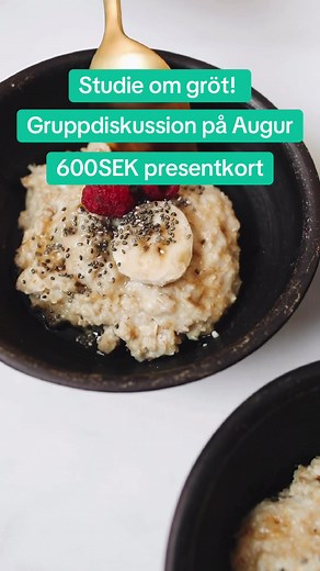 Studie om gröt! #augur #undersökning #studie #gröt #oat #oatmeal #frukost #mellanmål #fyp #fördig #foryoupage❤️❤️ #food