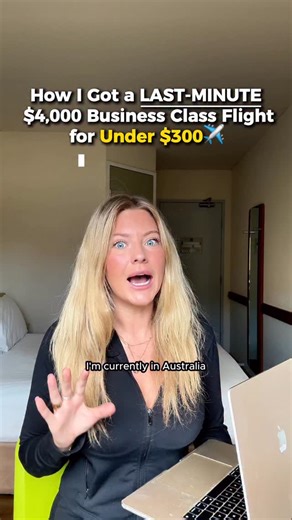 how to book last minute flights in business class for CHEAP🤯✈️ save this video and steal this strategy for your next flight! #pointsandmiles #traveltips | Shelby Reicks Travels