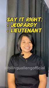 14K views · 238 reactions | JEOPARDY AND LIEUTENANT PRONUNCIATION GUIDE #bilingualleng #esltutor #oneminuteenglish #americanenglishpronunciation | Bilingual Leng | Facebook