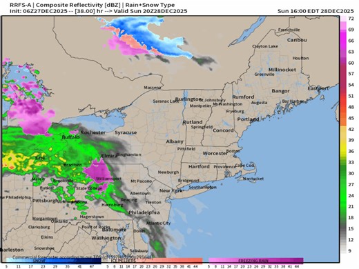 ⚠️This next system has it all! Ice to briefly milder rain for some, and then windy and cold with Lake Effect and northern interior snow. See previous post for the ice accretion map and my 3:55 AM post for the full update. This video goes from 3 PM tomorrow to 8 AM Tuesday.⚠️ | My Personal Weatherman