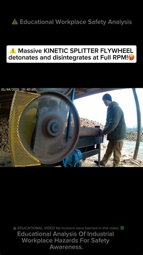 ⚠️ Kinetic Log Splitter FLYWHEEL EXPLOSION 🤯💥 (DEAFENING)#shorts