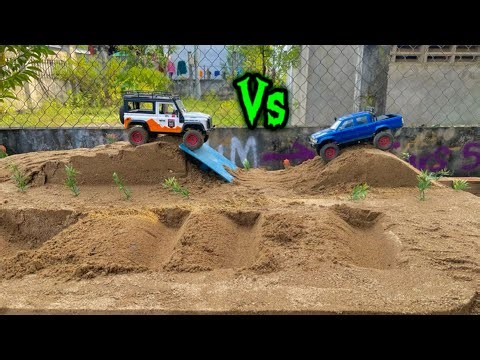 RC Defender vs RC Hilux – Extreme Off-Road Challenge on Heavy Obstacles!