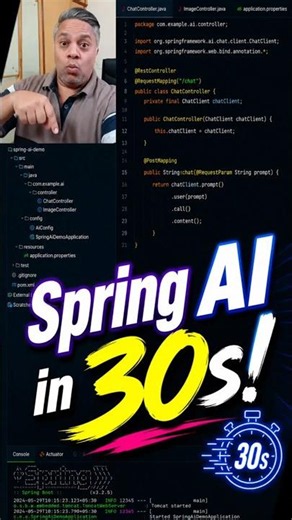Build a ChatGPT API in SpringBoot in 30 sec #ai #java #trendingshorts #viralvideo
