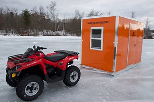 6.6K views · 71 reactions | Have you ever wanted a light weight, yet sturdy fish house? Introducing the NEW SKID HOUSE series from Firebrand. We hope you can watch until the end of the video to see Fish House Matt's "fish of a lifetime". Make sure to contact our friends at Fish N Style, Inc. for model & pricing information. Thanks! (please be sure to follow all local fish house removal date regulations) | The Outdoor Report | Facebook