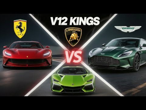 Ferrari 12C vs Lamborghini Revuelto vs Aston Martin Vanquish – Ultimate Supercar Battle 2025!