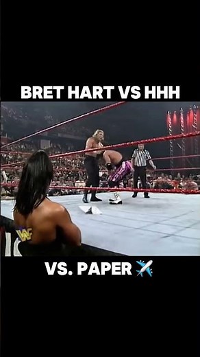Bret Hart Vs HHH Vs Paper ✈️ #wwe #wwf #wrestling #prowrestling #wcw #aew #brethart #hhh