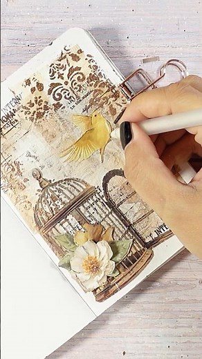 Mini art journal - fall color combo #artjournal