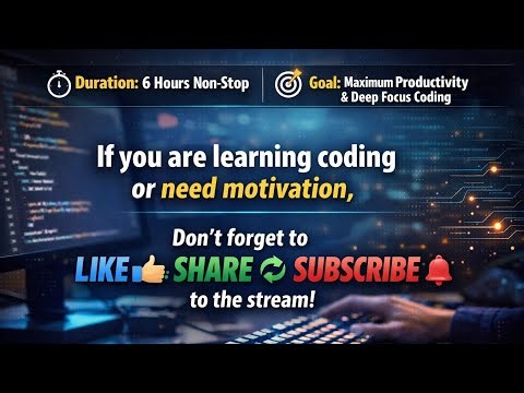 6 Hours Non-Stop Coding Live 🚀