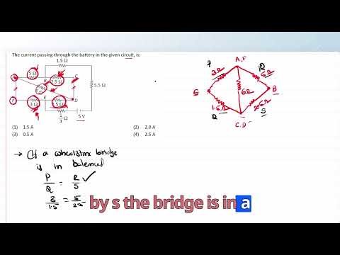 NEET 2025 Physics Current Electricity Problem based on Wheatstone bridge,Finding out Current