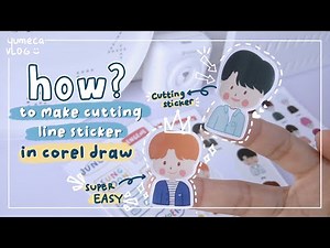How to make CUTTING LINE STICKER in COREL DRAW | tutorial pola cutting, kisscut sticker | Indonesia