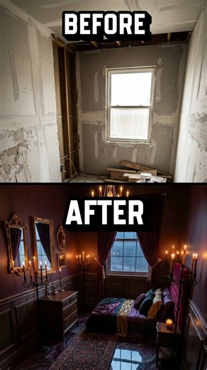Concept aesthetic room transformation timelapse! #construction #restoration #roomtransformation