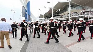 Royal Marines band start flash mob in Portsmouth