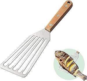 Fish Spatula, Stainless Steel Metal Turner for Cooking, Kitchen Use, Slotted Spatula