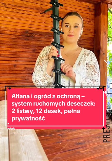 Altana i ogród z ruchomymi deseczkami – pełna prywatność