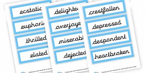 Describing Feelings Word List
