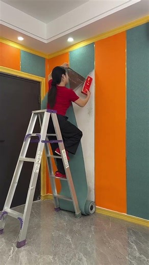 Interior wall renovation essential! Waterproof, moisture-proof, self-adhesive wall stickers #shorts
