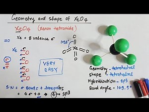 Geometry and shape of XeO4 l hybridization l bond angle l chemistry l