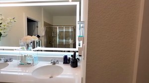 Amorho LED Bathroom Mirror 44" X36" with Front and Backlight, Stepless Dimmable Wall Mirrors with Anti-Fog, Shatter-Proof, Memory, 3 Colors, Double LED Vanity Mirror(Horizontal/Vertical)