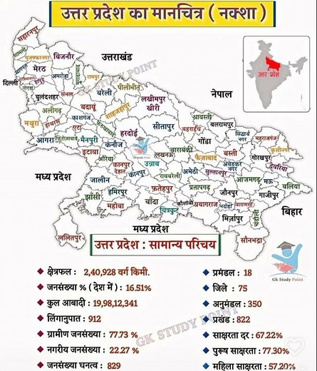 Uttar Pradesh map