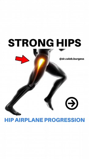 💥Strong Hips💥 🎁 Comment "𝗚𝗘𝗧 𝗦𝗧𝗔𝗥𝗧𝗘𝗗” to get full access to all of my “𝗛𝗜𝗣 𝗦𝗧𝗥𝗘𝗡𝗚𝗧𝗛” routines within my app 𝗙𝗥𝗘𝗘 for your first 𝟳 𝗗𝗔𝗬𝗦 and then 𝟰𝟰% 𝗢𝗙𝗙 ⬇️ 😍 I'm a huge fan of single leg work, since much of sport (and life) involves learning how to control load on one leg ✈ Single leg hip airplanes are great to work on closed chain (foot stays on floor) dynamic strengthening of the hip into external rotation/abduction and internal rotation/adduction (as well