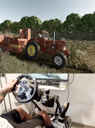 MTZ 82 Anna Z-644 potato harvester Thrustmaster Farmstick Steering Wheel #dkgc #farming #fs25 #farm