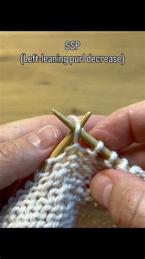SSP (left-leaning purl decrease) #knitting