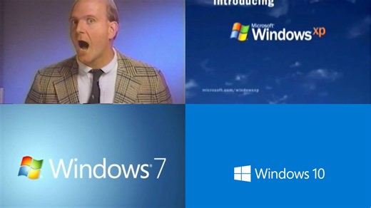 Windows 1.0 - Windows 8 宣传片合集