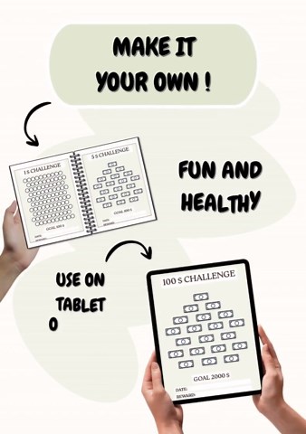 Saving Challenge Tracker (english & French) | Money Budget Financial Goals Planner (PDF) - Etsy