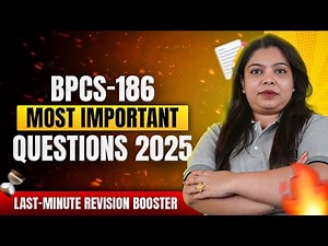 BPCS 186 Question Paper June 2025 Solved | Managing Stress BPCS 186 Important Questions in English