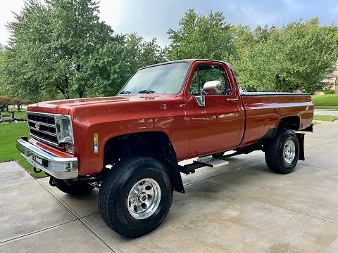 1976 Chevy K20 Lifted and Fully Restored - Available at www.bluelineclassics.com