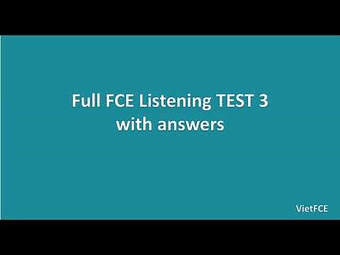 Full FCE Listening Test 3 with answers