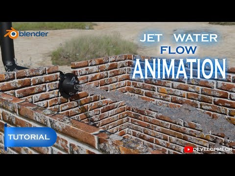 🌊 Jet Water Flow in Blender | Fluid Physics Animation | DEVELOPMECH